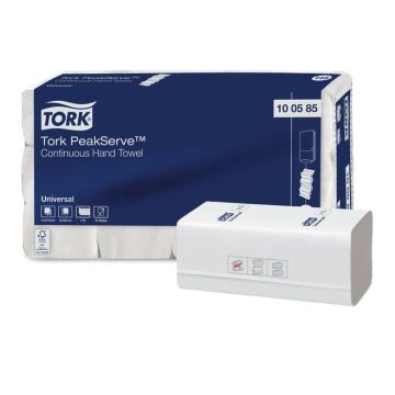 Tork PeakServe Continu Handdoek1-laags Wit Pak 12 x 410 stuks