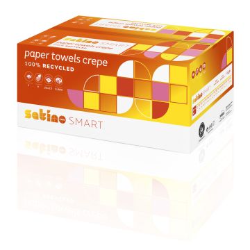 Satino Smart handdoeken Wit, Crepe Pak 20 x 250 stuks 