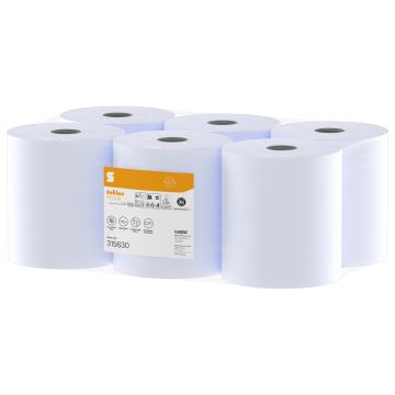 Satino HiCycle Poetsrollen blauw 1-lgs Pak 6 rol à 300 meter
