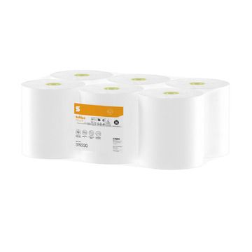 Satino HiCycle toiletpapier jumbo, 2-laags wit Pak 6 rol à 380 mtr